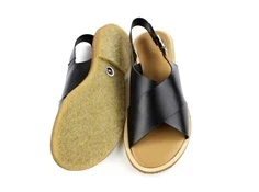 Angulus sort sandal med spænde